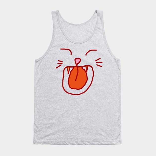 Cat Face - A cat laughing out loud Tank Top by EunsooLee